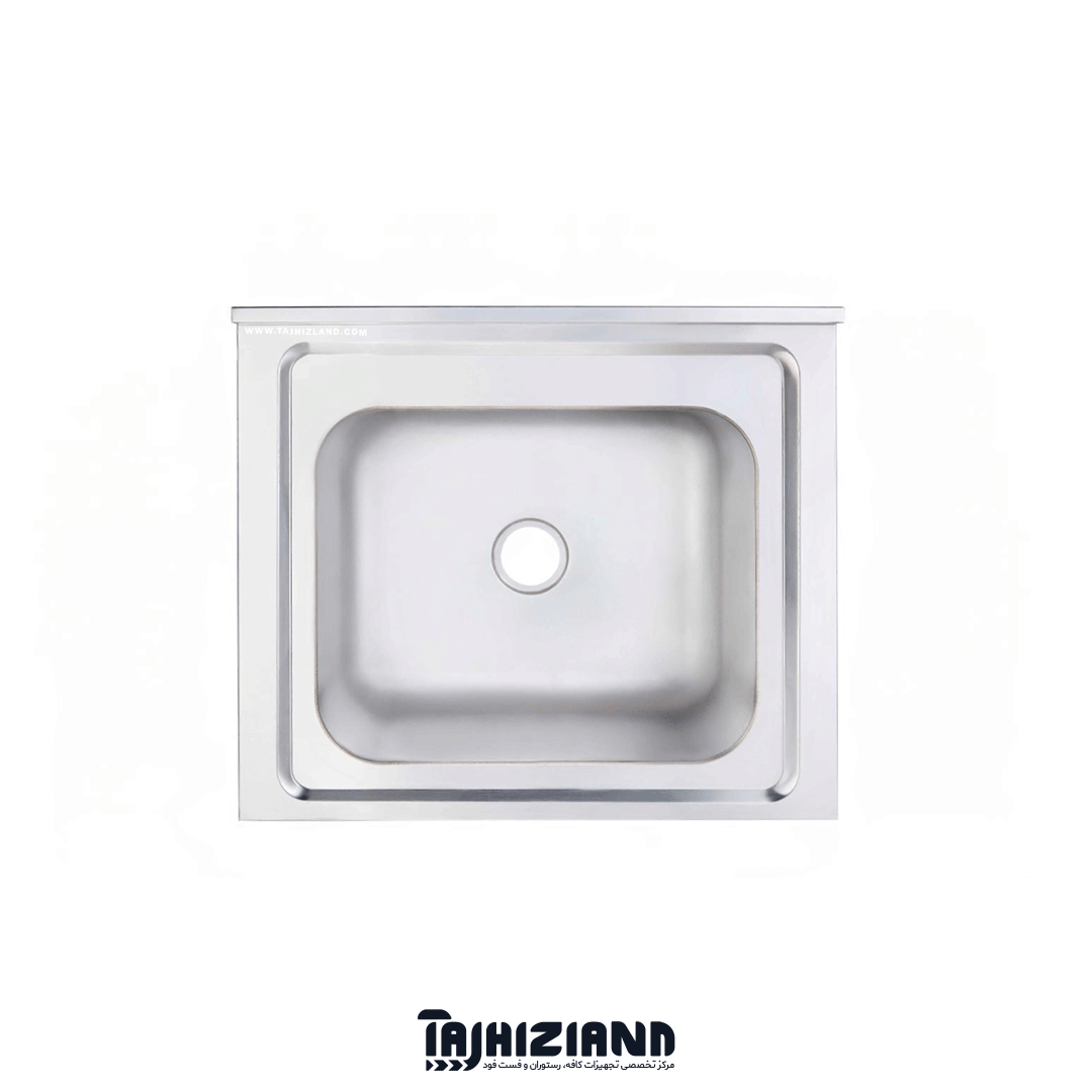 رویه سینک 75 سانتی تک لگن پرسی استیل فرم SF ضخامت 1 میلیمتر