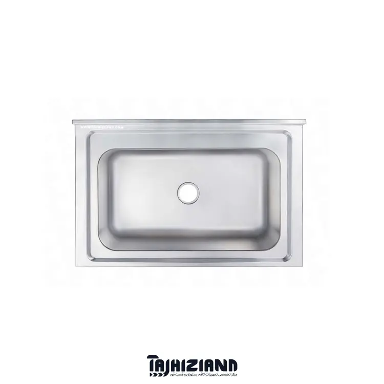 رویه سینک 100 سانتی تک لگن پرسی استیل فرم SF ضخامت 0.6 میلیمتر